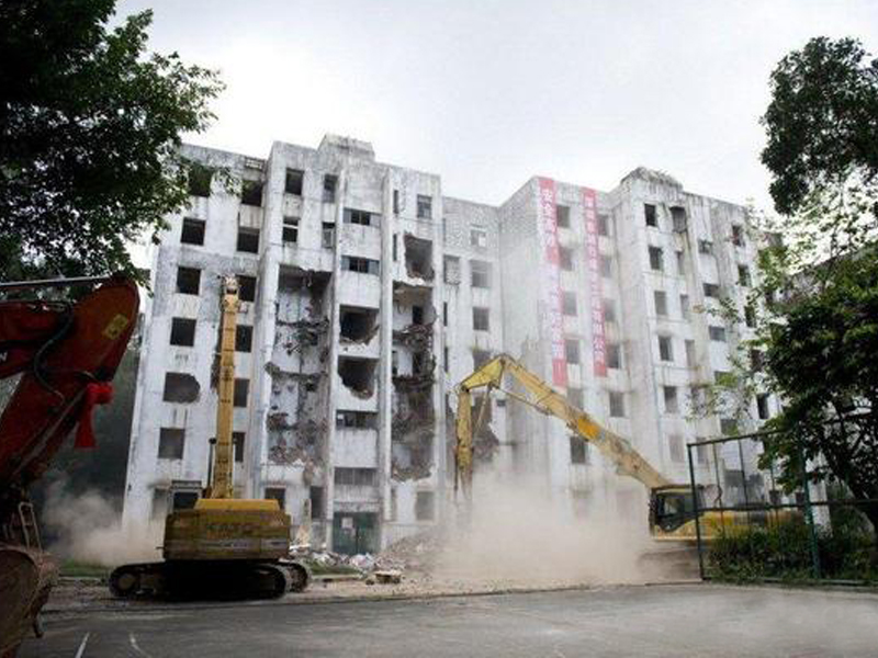 使用海沙的建筑物，墻體受損嚴(yán)重